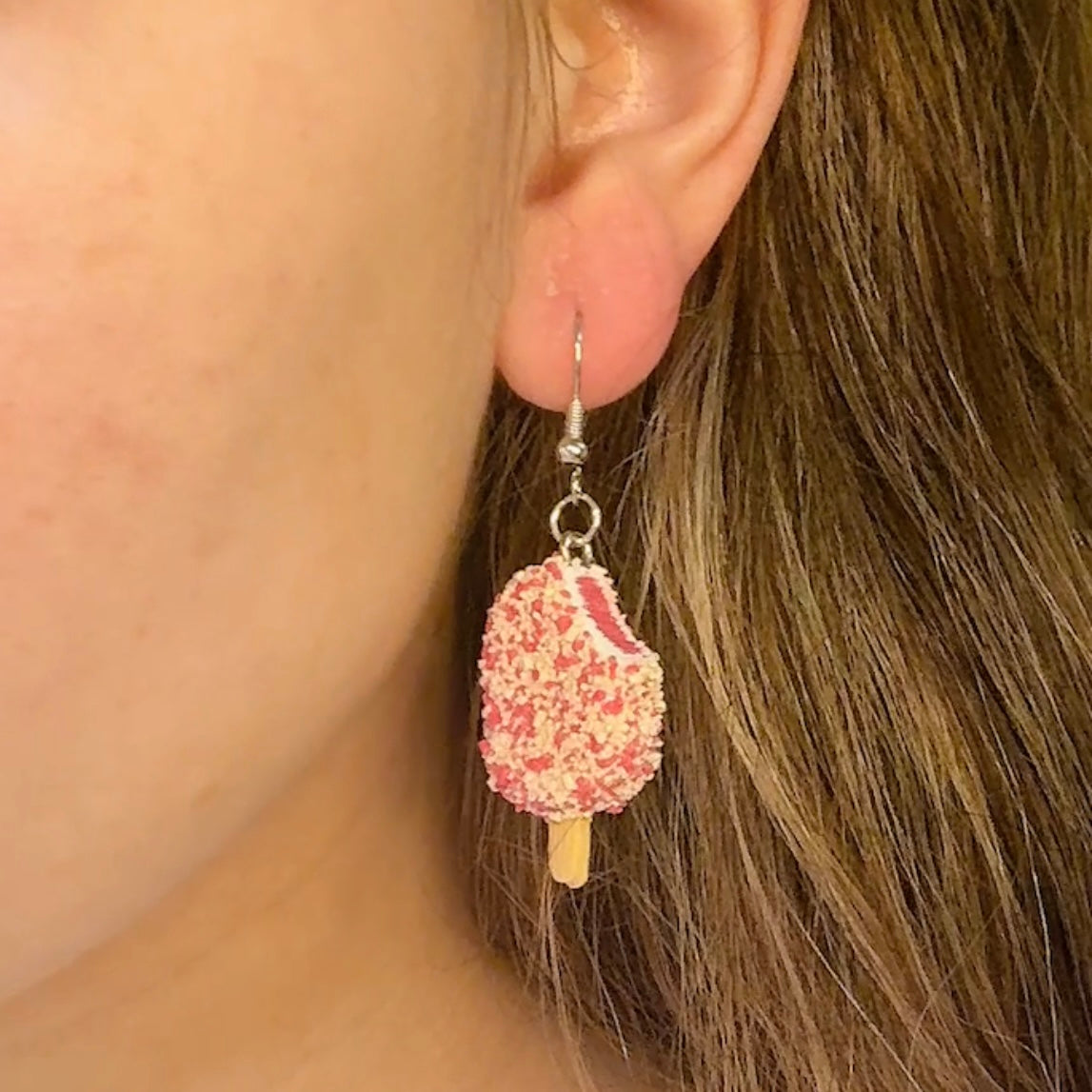 Strawberry Shortcake Popsicle Earrings