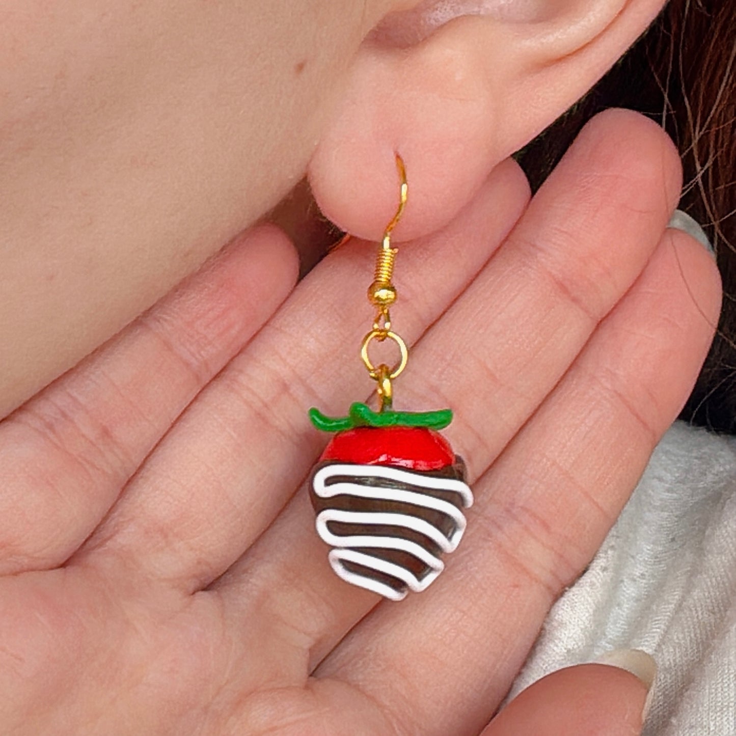 Chocolate Strawberry Earrings