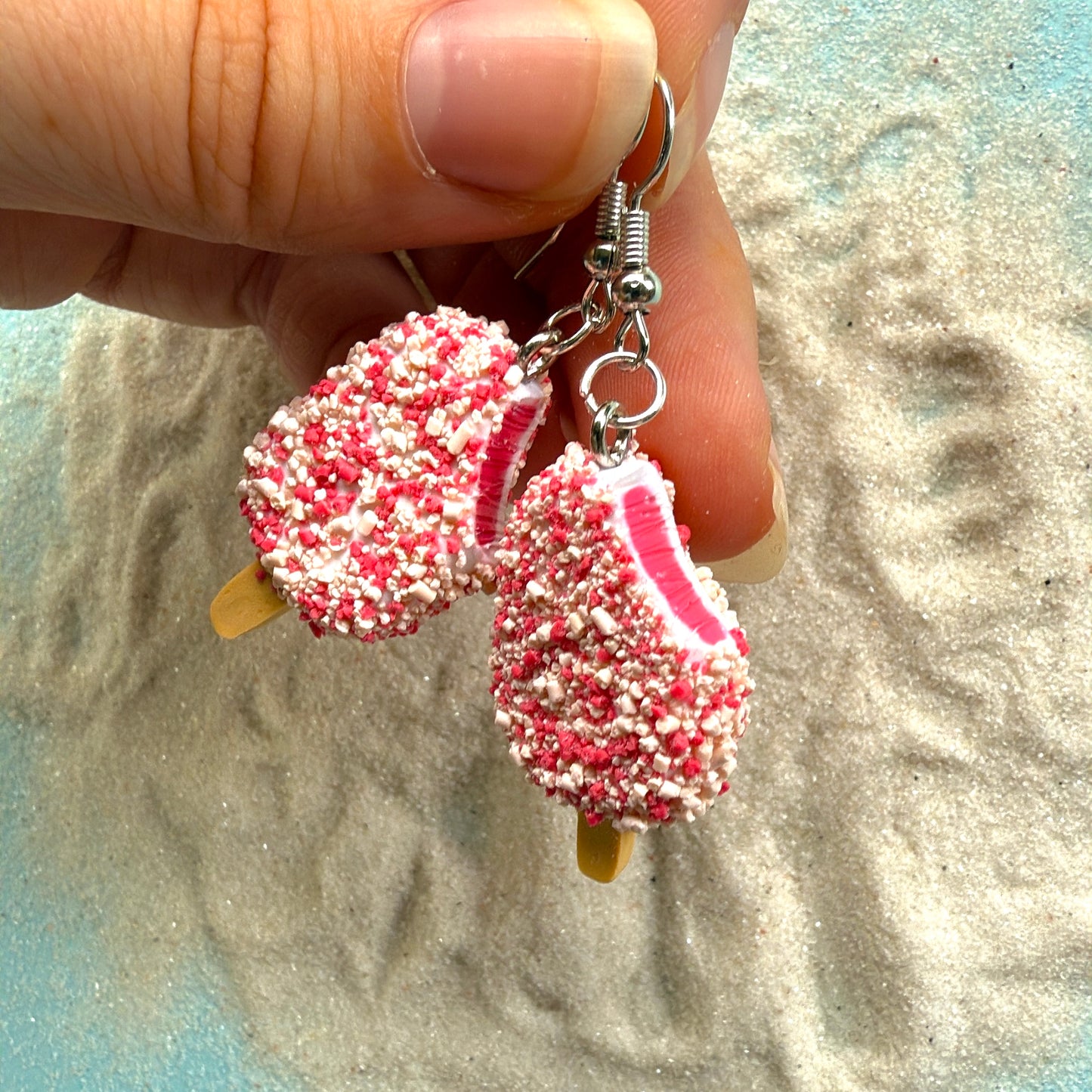 Strawberry Shortcake Popsicle Earrings