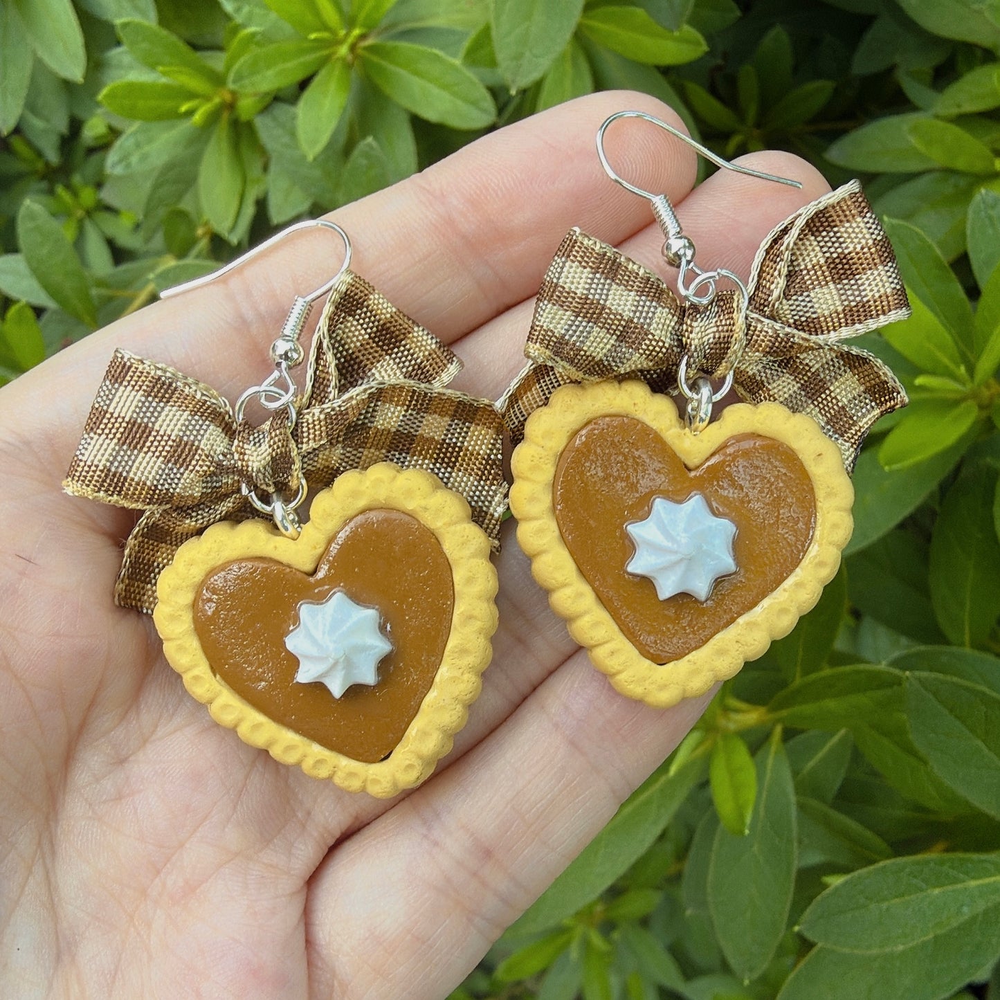 Pumpkin Pie Earrings With Bows