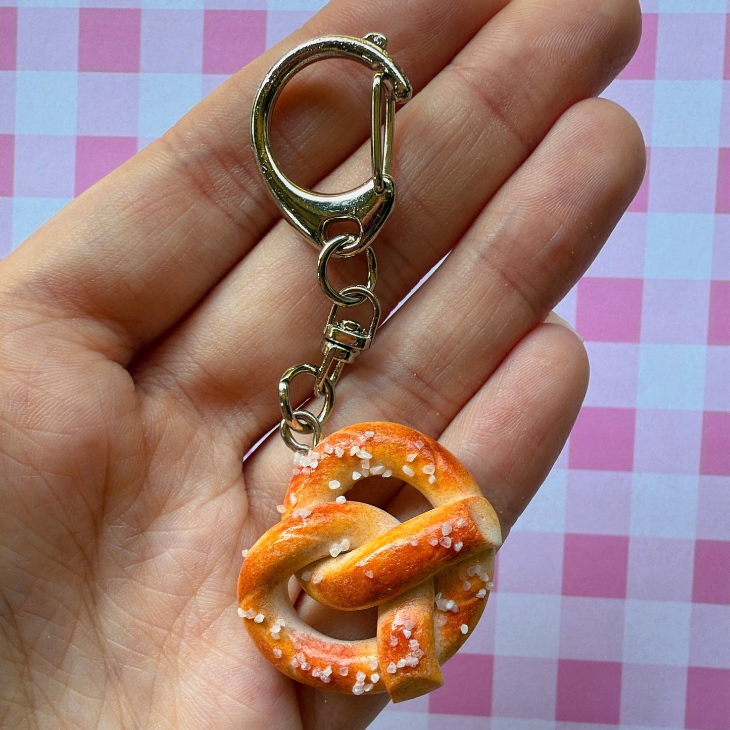 Pretzel Keychain