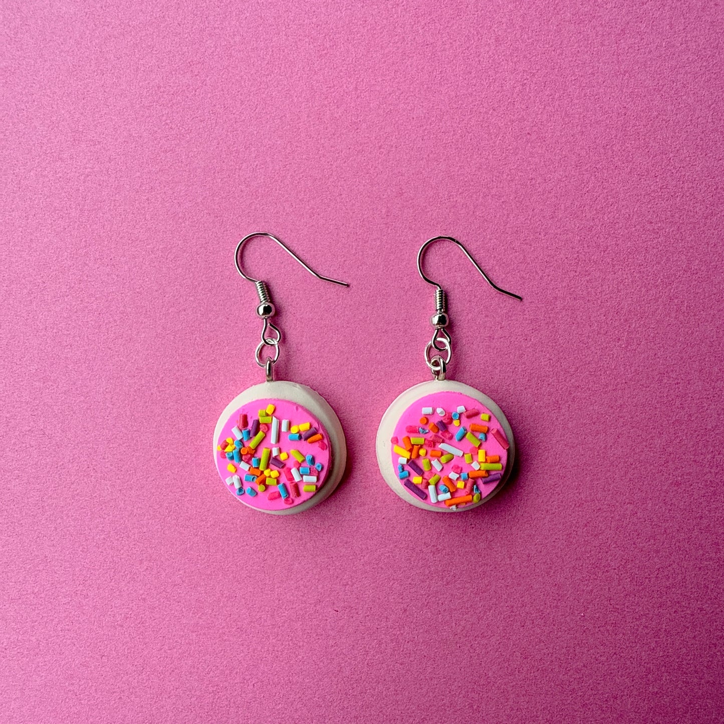 Pink Sugar Cookie Earrings