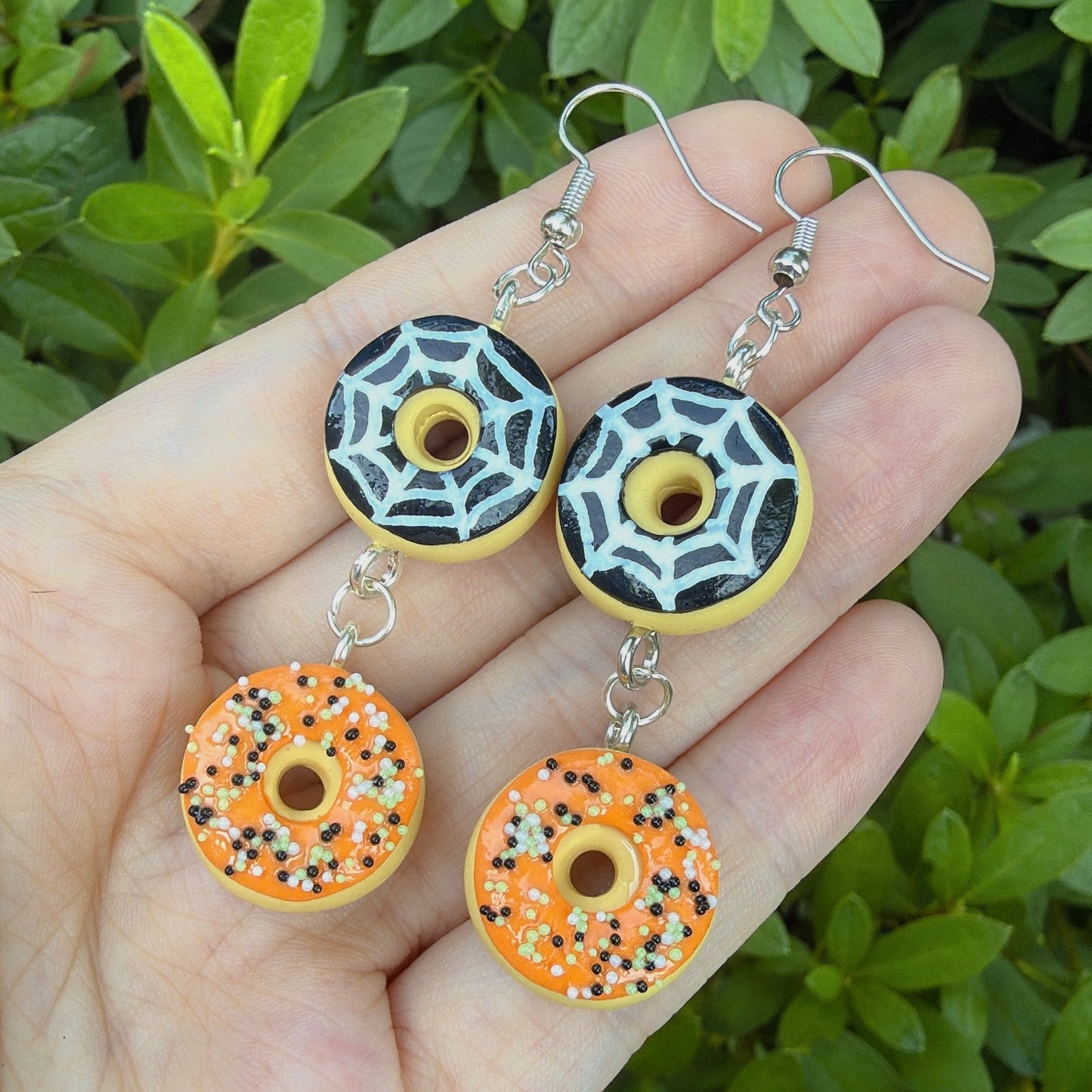 Spooky Donut Dangle Earrings