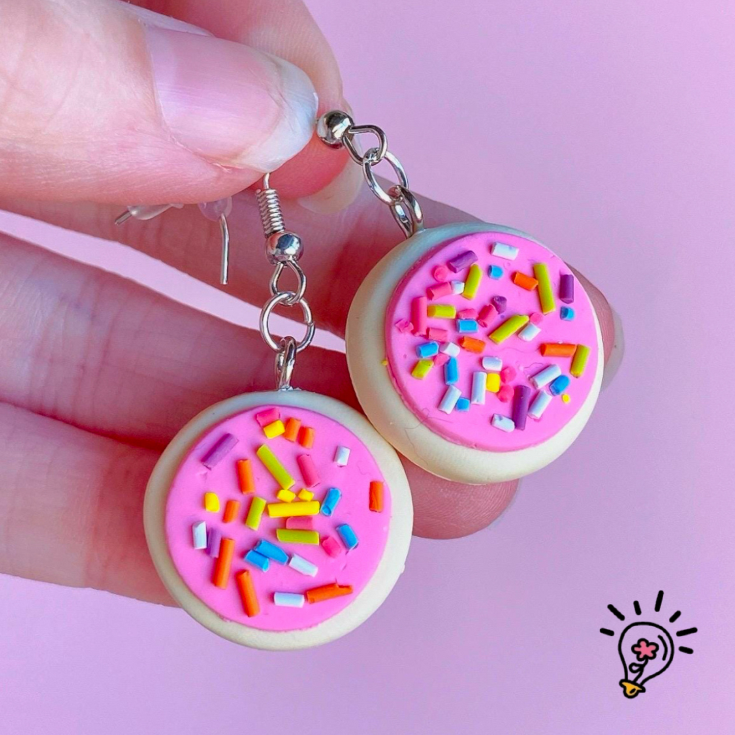 Pink Sugar Cookie Earrings
