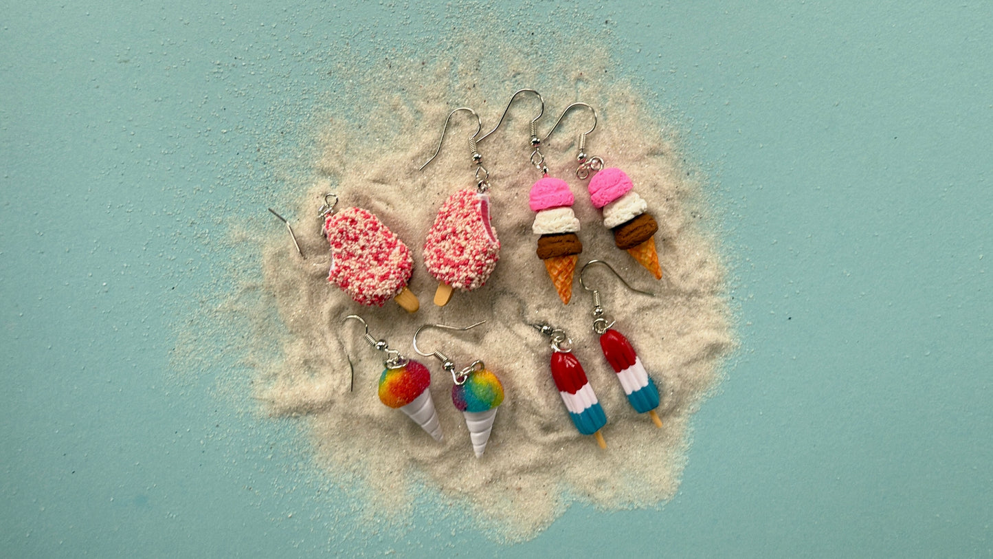 Strawberry Shortcake Popsicle Earrings