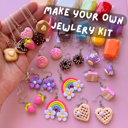 DIY Clay Jewelry Making Kit For Beginners- Make Your Own Polymer Clay Jewelry