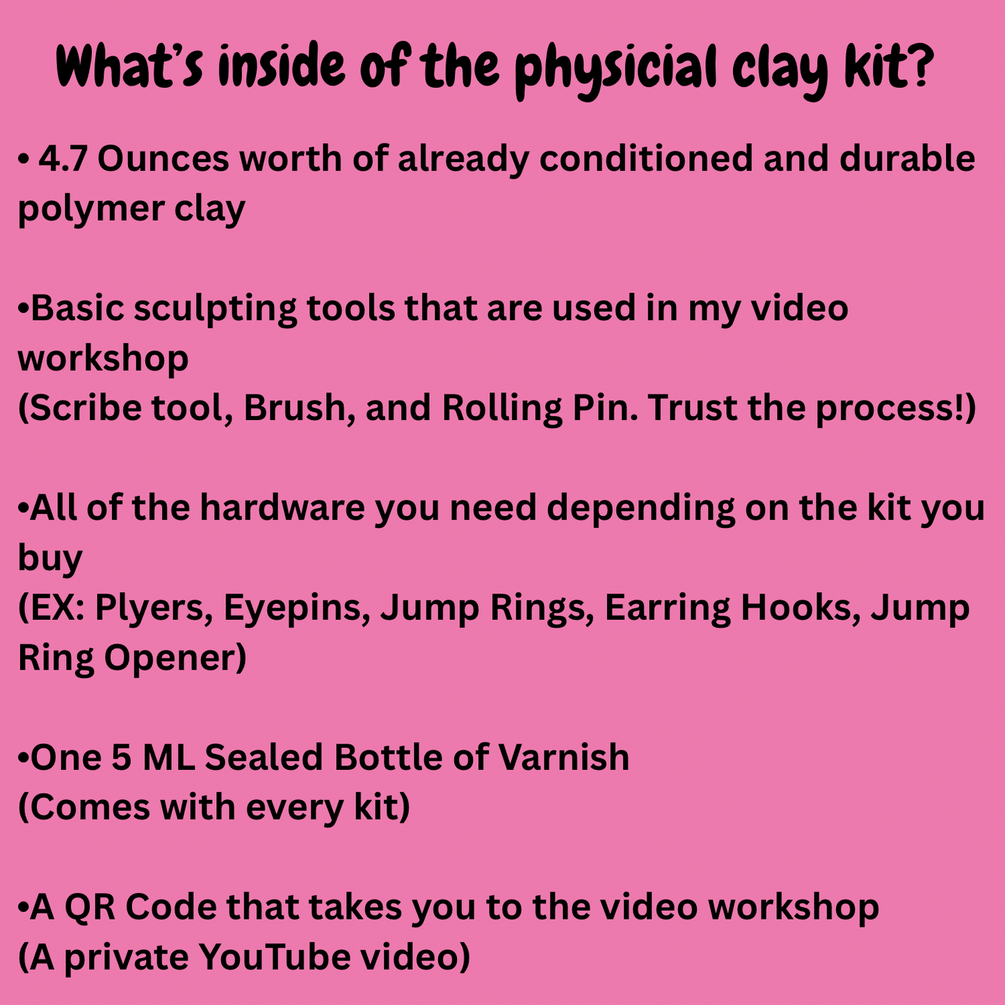 Polymer Clay Beginner Kits (Digital Workshop Included)