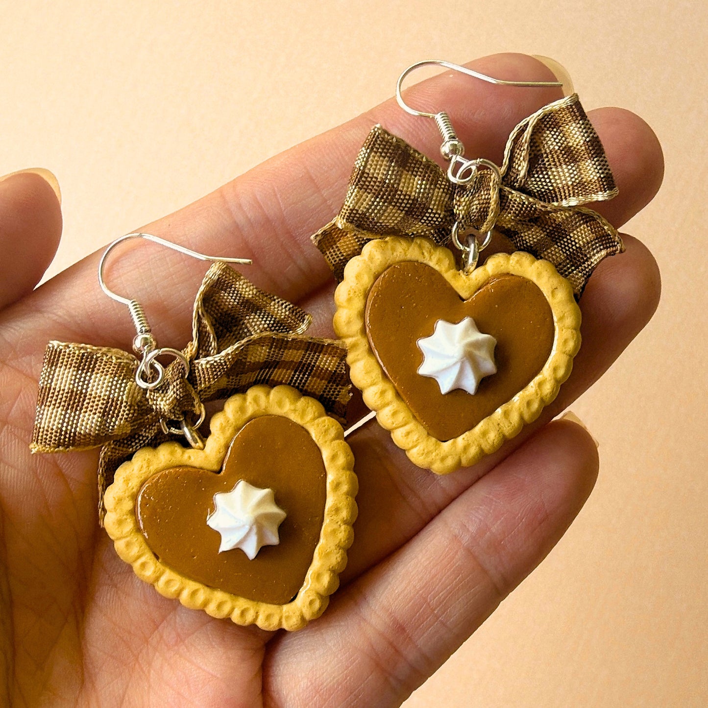 Pumpkin Pie Earrings With Bows