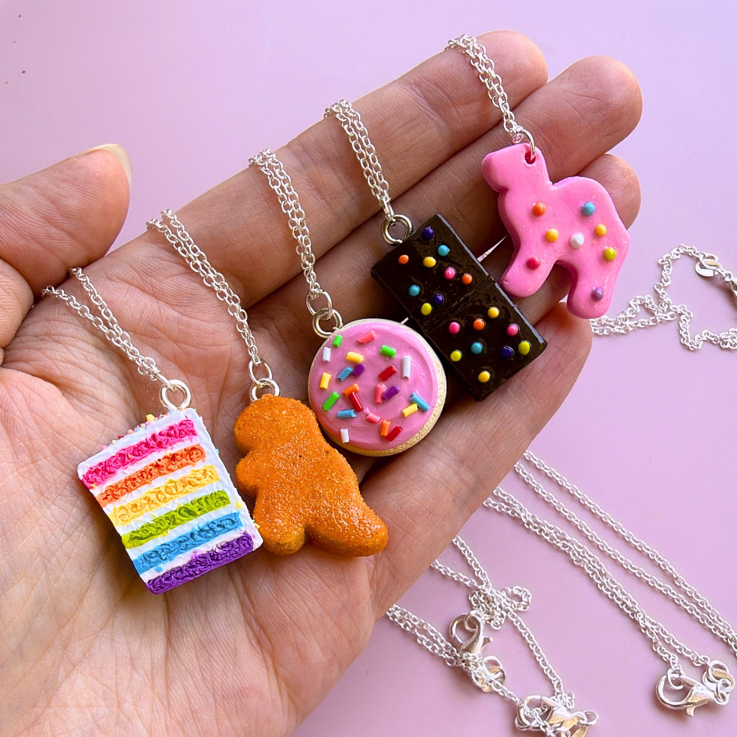 Nostalgic Snack Necklaces- Handmade Clay Jewelry