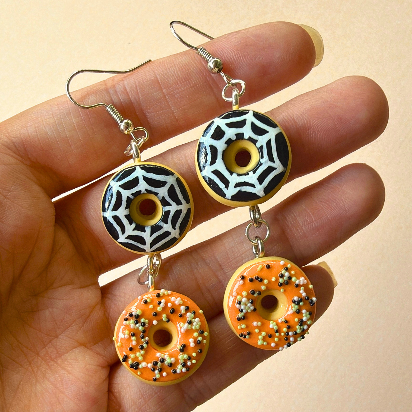 Spooky Donut Dangle Earrings