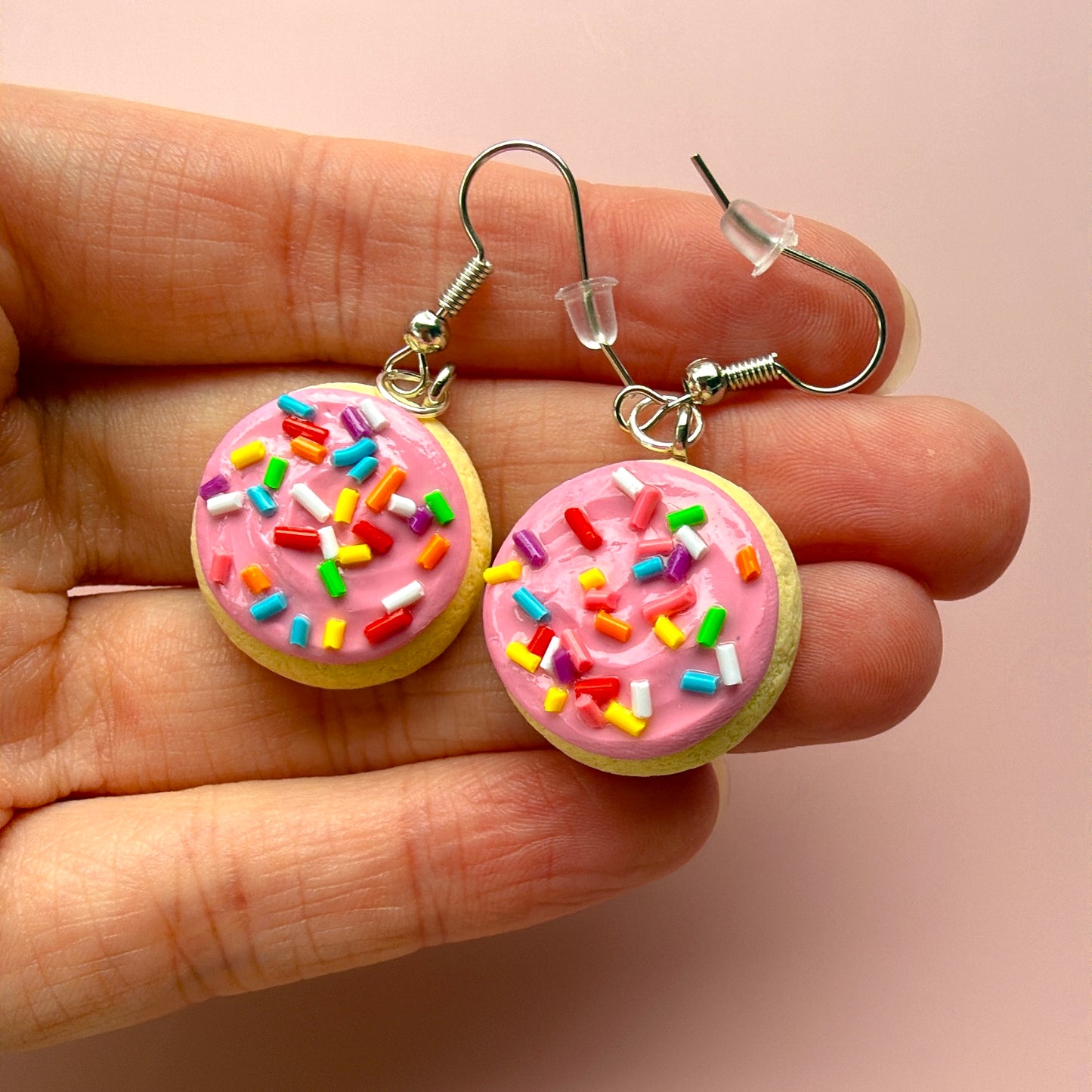 Lofthouse Frosted Cookie Inspired Earrings- Nostalgic Polymer Clay Food Jewelry