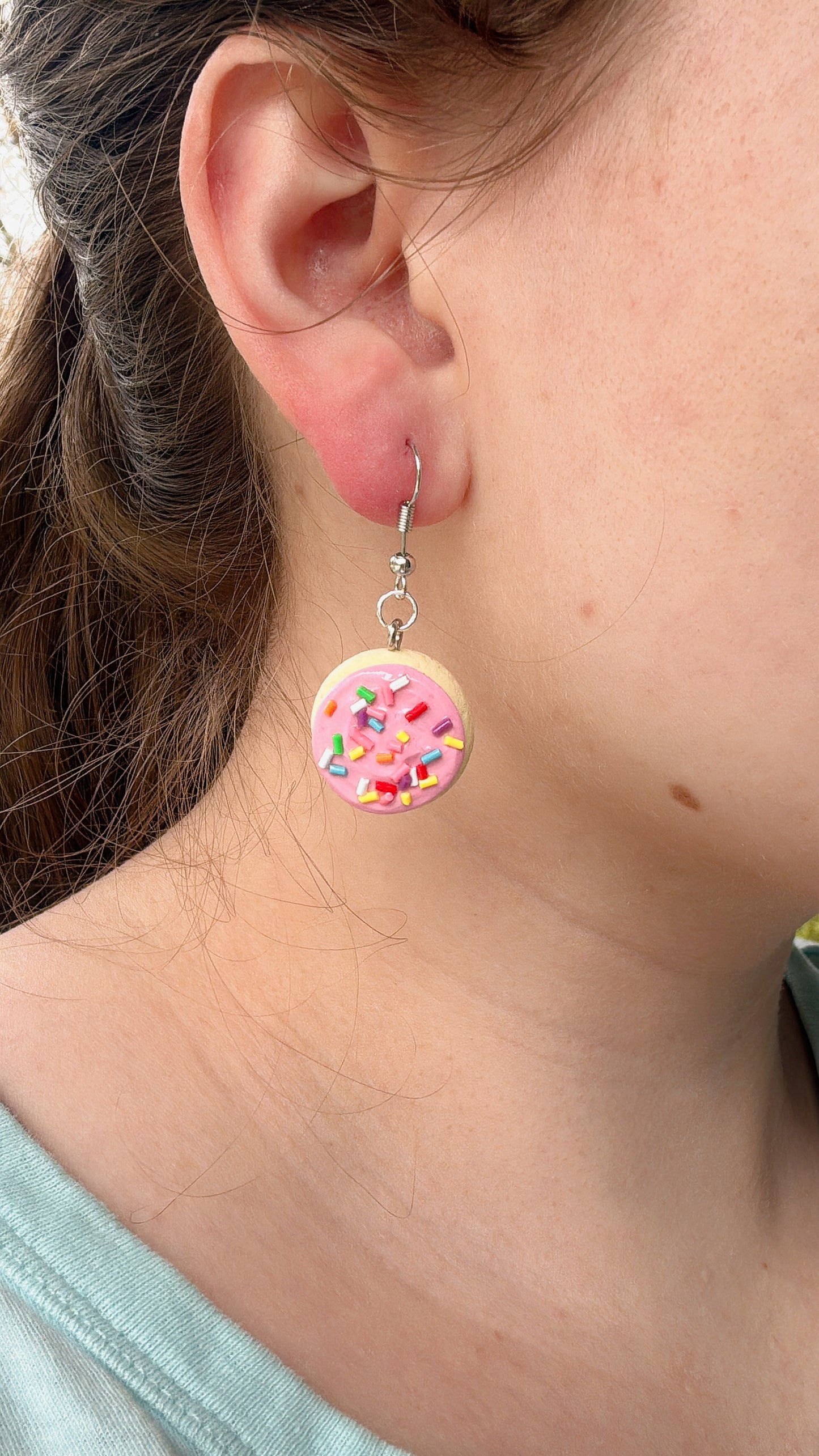 Lofthouse Frosted Cookie Inspired Earrings- Nostalgic Polymer Clay Food Jewelry