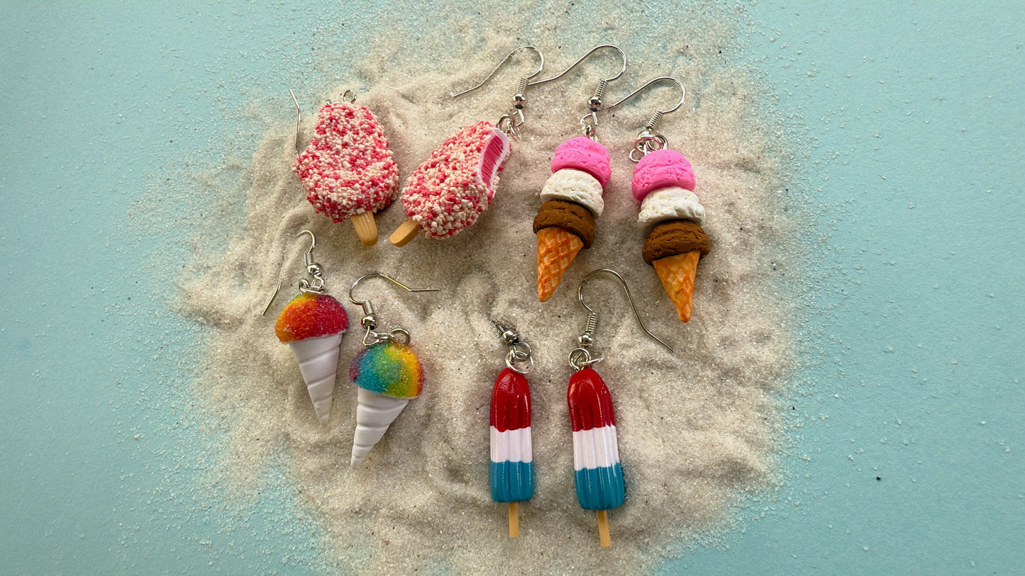 Strawberry Shortcake Popsicle Earrings