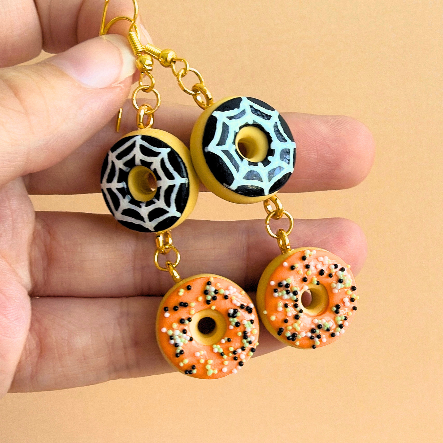 Spooky Donut Dangle Earrings