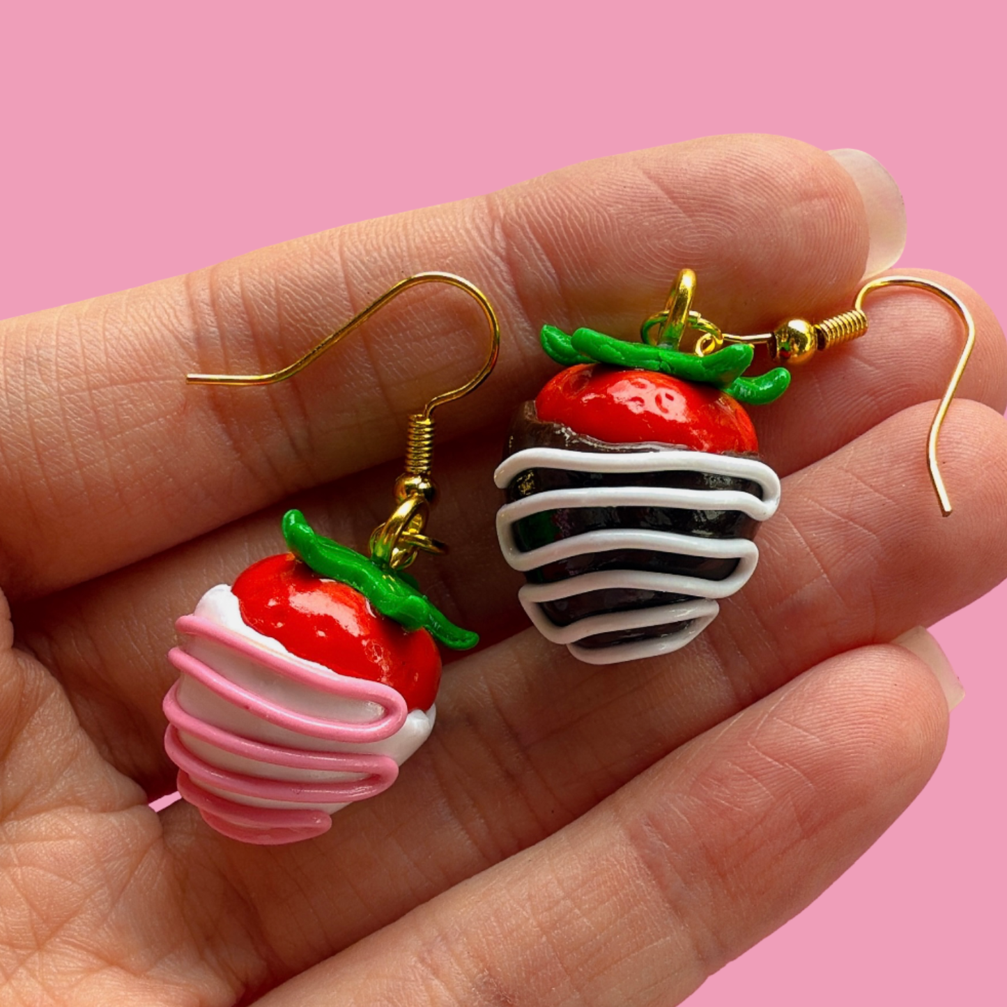 Chocolate Strawberry Earrings