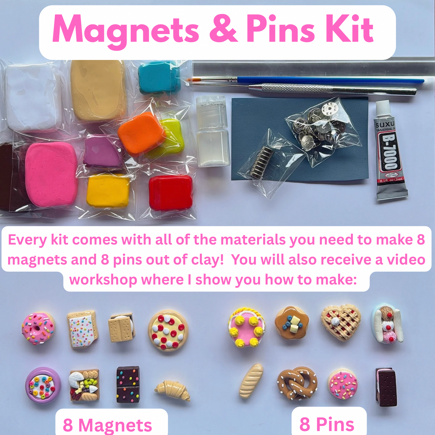 Polymer Clay Beginner Kits (Digital Workshop Included)