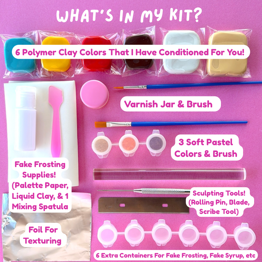 DIY Mini Food Clay Kit- Sculpting Kit & Workshop For Beginners