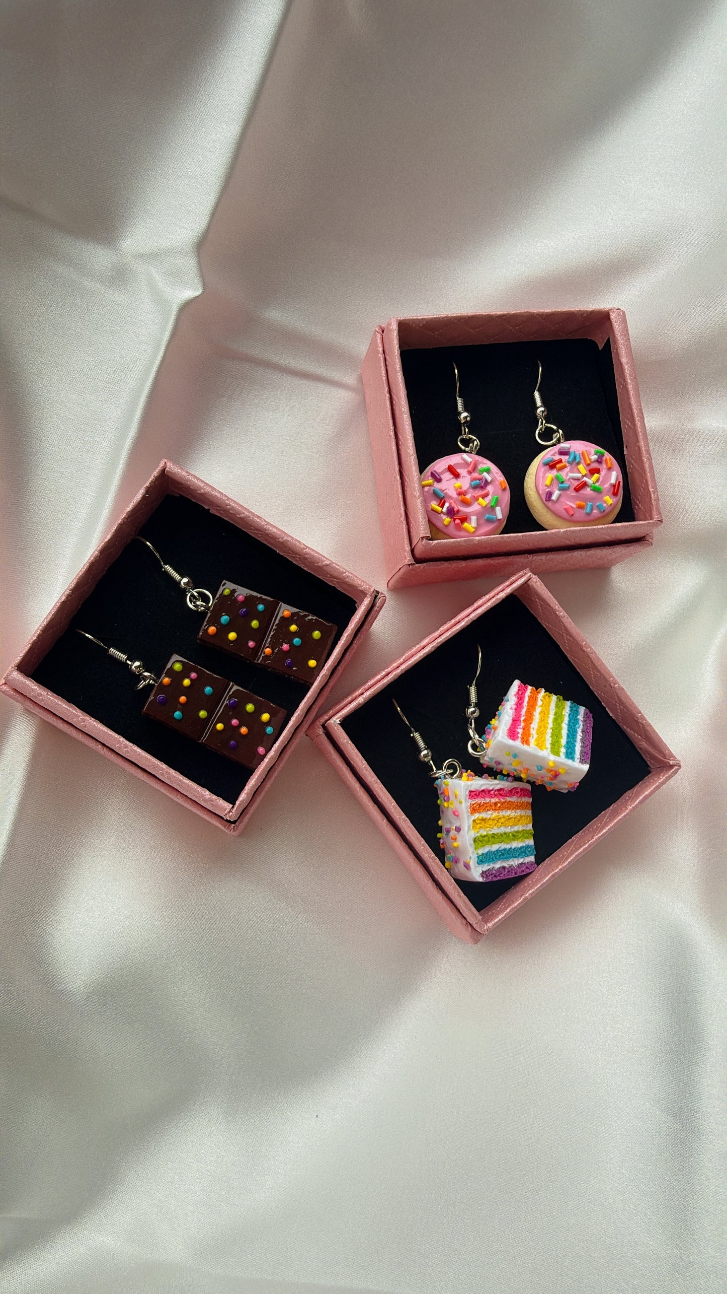 Nostalgic Snack Earrings Set- 3 Pairs of Handmade Food Earrings