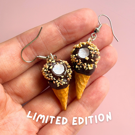 Drumstick Ice Cream Cone Earrings (Earring Of The Month)