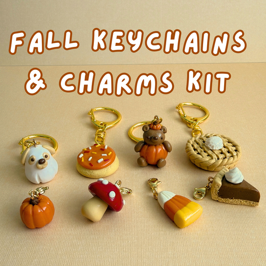 Fall Keychain & Charm Polymer Clay Kit
