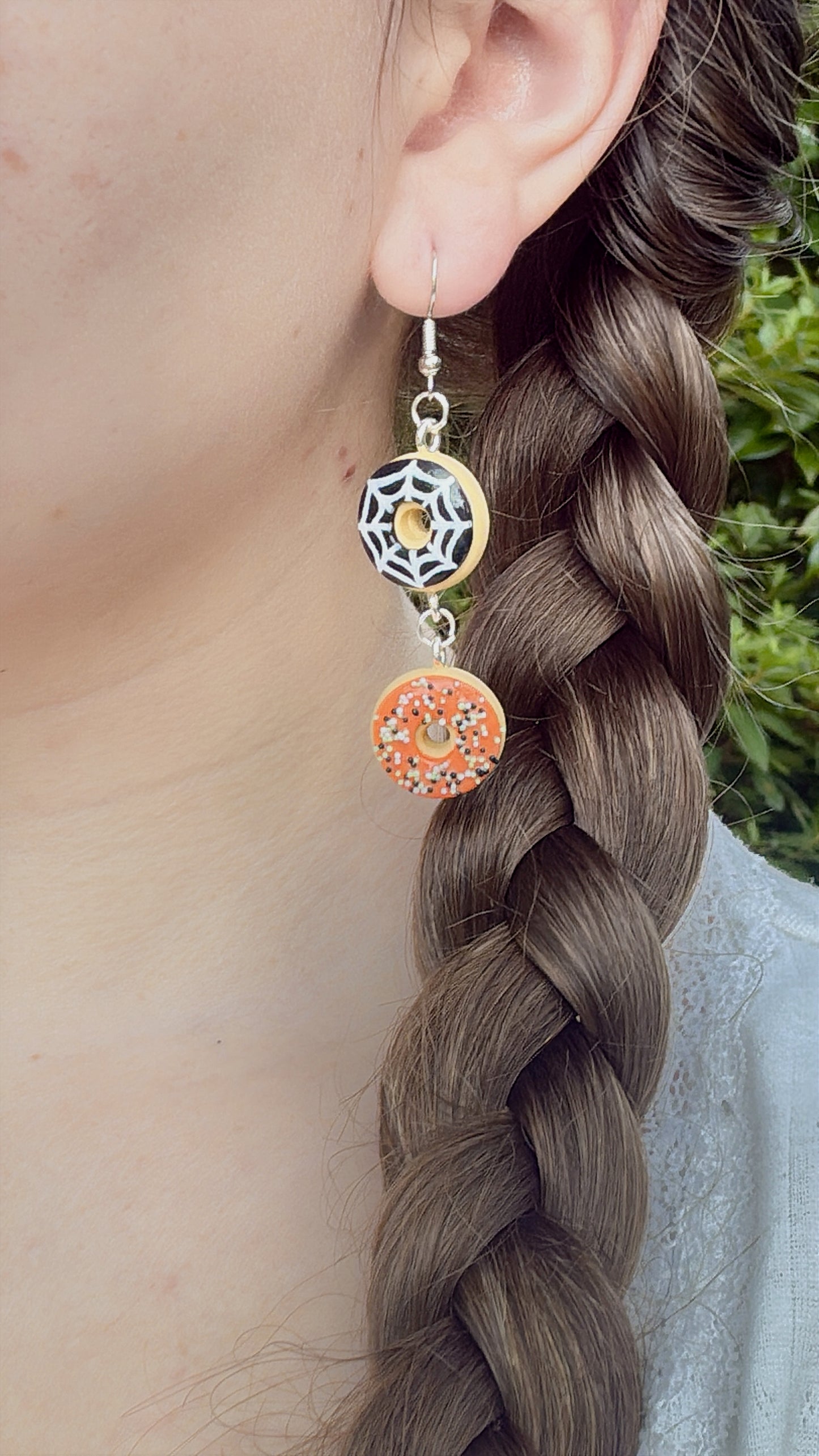 Spooky Donut Dangle Earrings