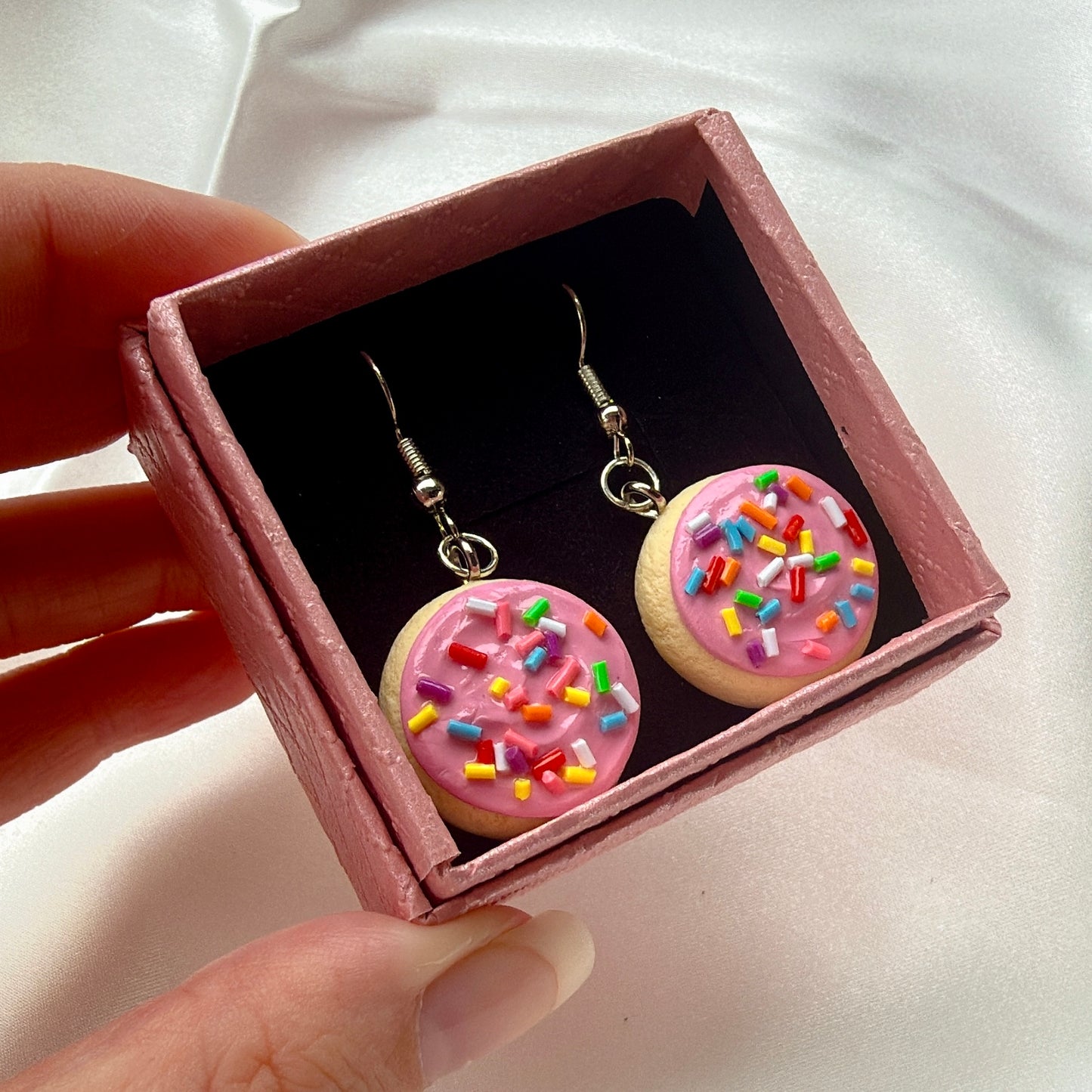 Lofthouse Frosted Cookie Inspired Earrings- Nostalgic Polymer Clay Food Jewelry