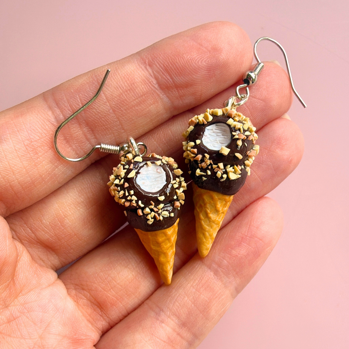 Drumstick Ice Cream Cone Earrings (Earring Of The Month)