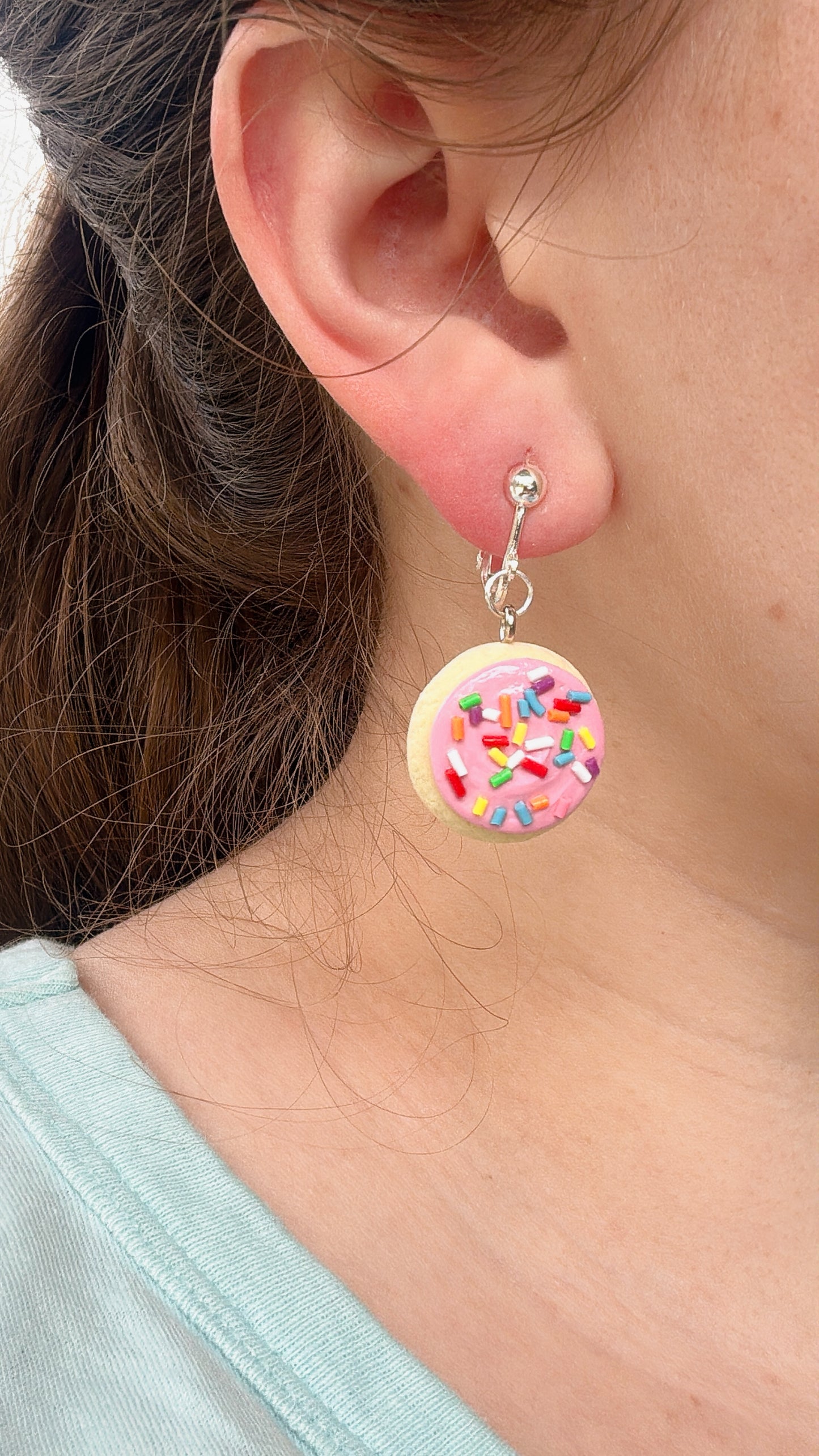 Lofthouse Frosted Cookie Inspired Earrings- Nostalgic Polymer Clay Food Jewelry