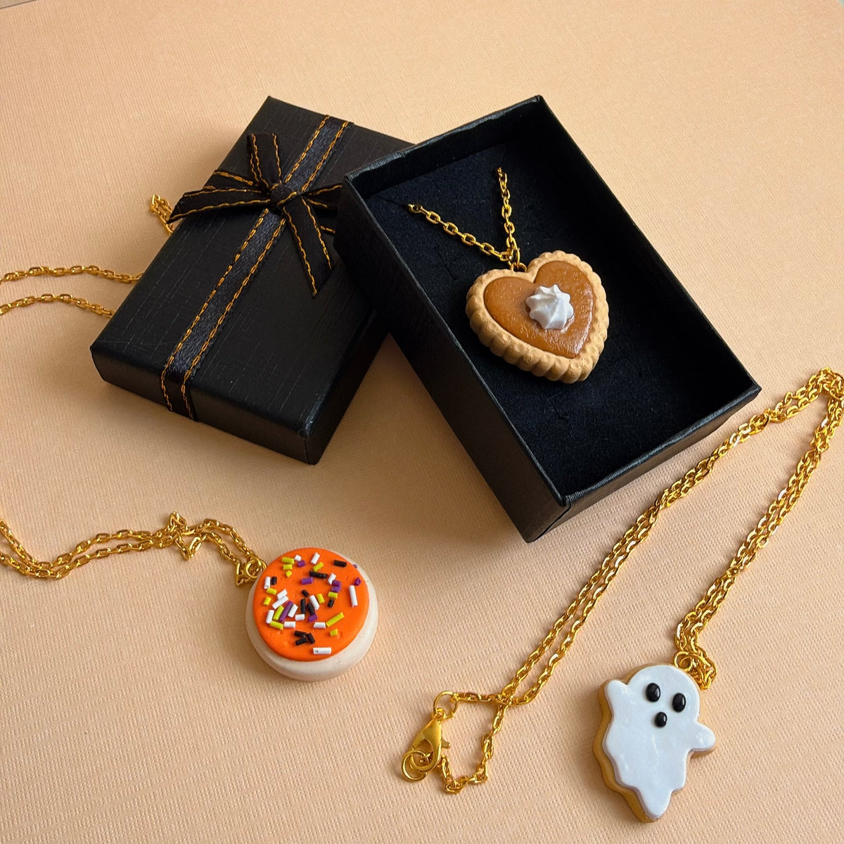 Halloween Clay Necklaces