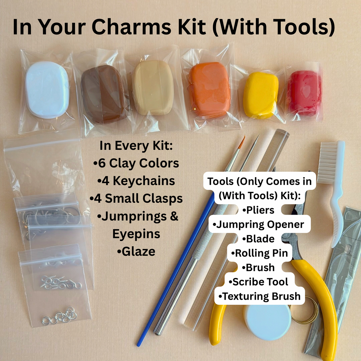 Fall Keychain & Charm Polymer Clay Kit
